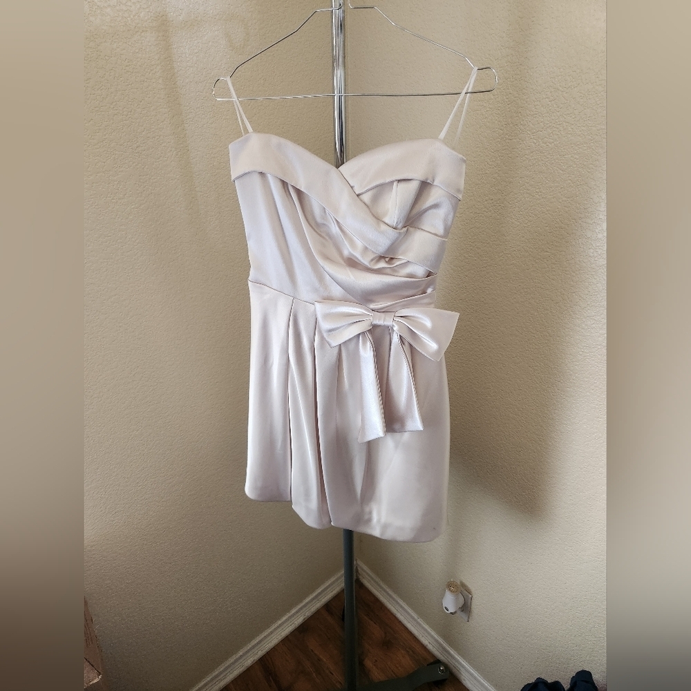 Mystic Formal Mini Dress Ivory In Color